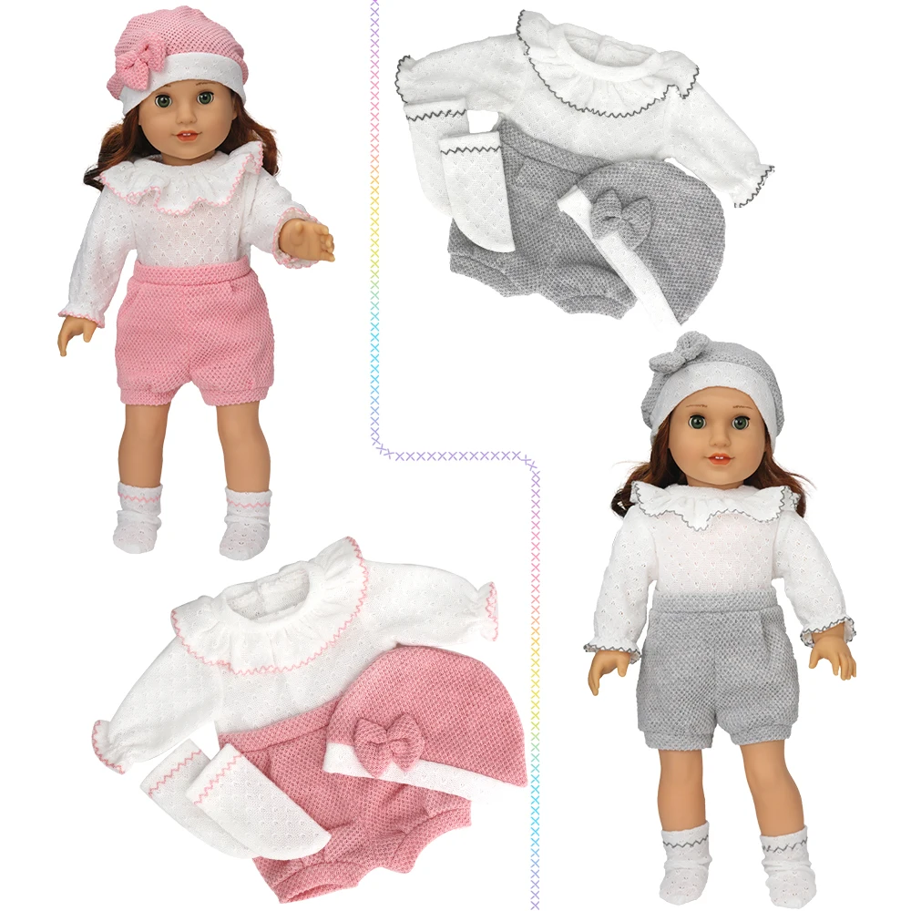 2023 New popular Suit For 18 Inch American Girl Dolls 45cm Girl Doll Clothes And Accessories, Shoes are not included.