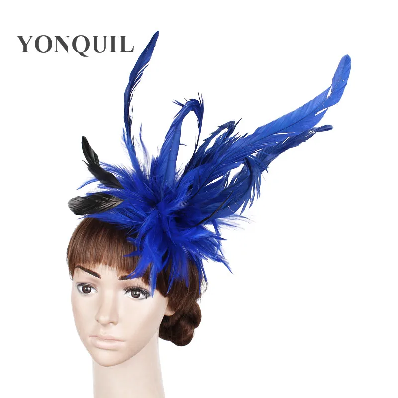 New Fashion Feather Wedding Headwear Women Elegant Chic Hair Fascinator Accessories Hair Pin Bride Mariage Headdress For Party