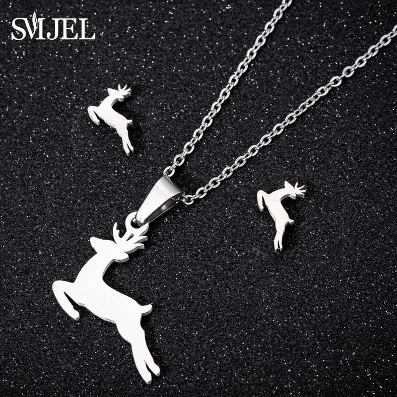 Winter Fashion Snowflake Necklace & Earrings Set