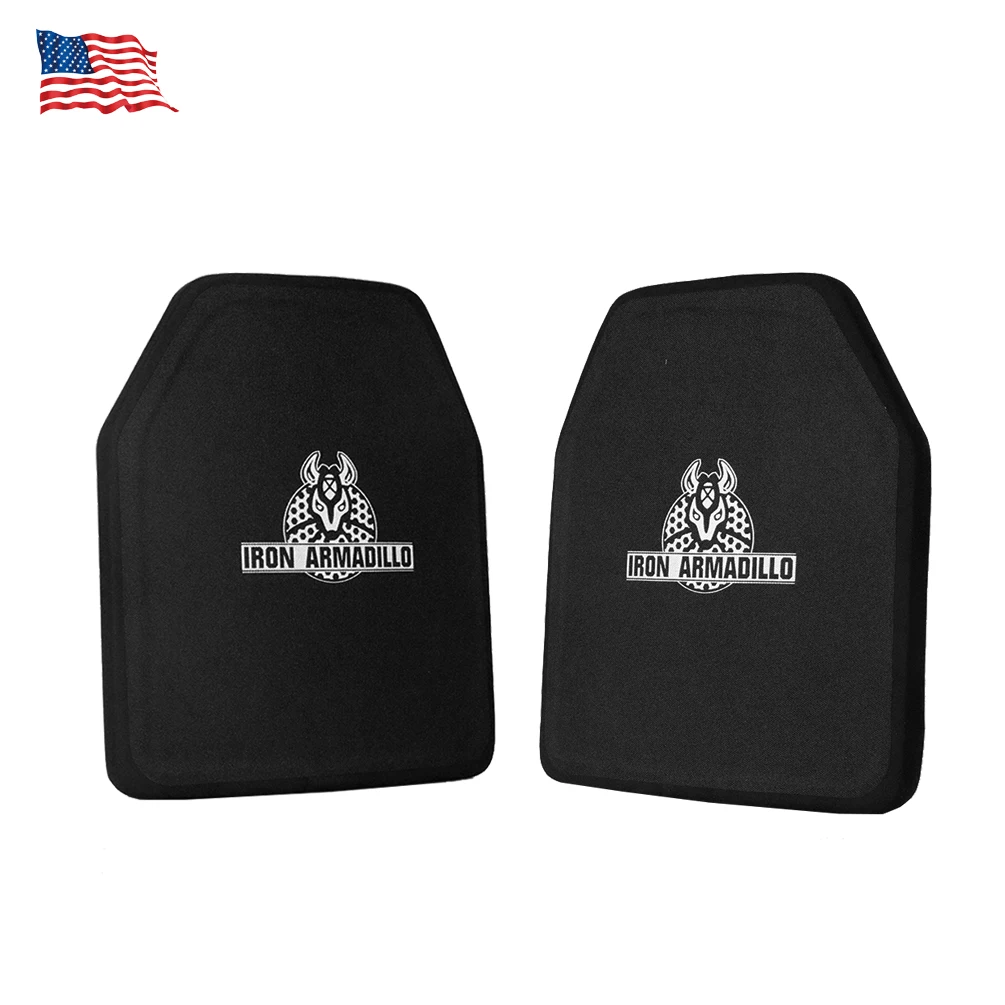 2PCS IRON ARMADILLO Personal Protection Armor Plate Insert NIJ 0101.06 Level 4 UHMWPE 10x12" light weight pack  for Plated