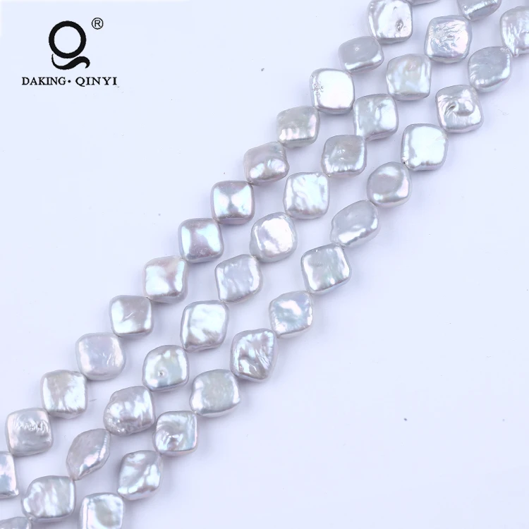 

Wholesale Cultured Square Shape Natural Freshwater Pearl Beads String for jewellery making