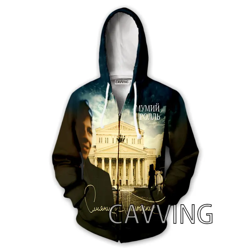 CAVVING 3D Print  Mumiy Troll  Zipper Hoodies Zip Hooded Sweatshirt Harajuku Hoodie Sweatshirt for Men/women