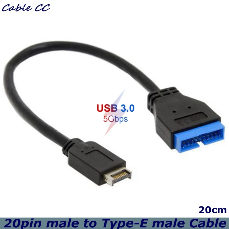 USB 3.1 Front Panel Connector for ASUS Motherboard Type-E to USB 3.0 20Pin Connector Extension Cable 20cm Best Quality