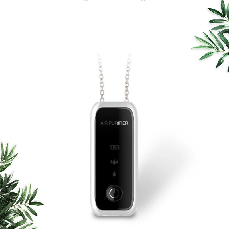 

Hanging Neck Air Purifier Wearable Necklace Mini Portable Freshener Ionizer Negative Ion Generator Mist Maker For Travel Home