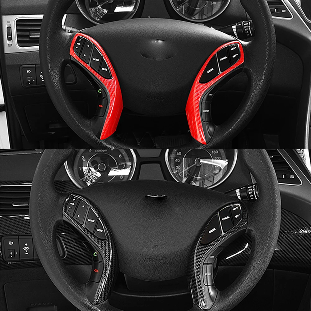 Car Steering Wheel Cover Frame Trim Insert Sticker for Hyundai Elantra 2011-2015 Car Accessories