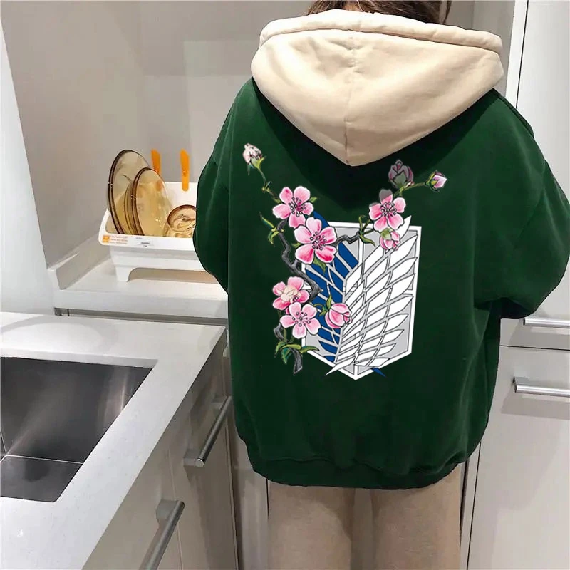 Anime Attack on Titan Levi Hoodie Harajuku Women Casual Fashion All-match Sweatshirt Streetwear Unisex Hip Hop Oversize Girl Top