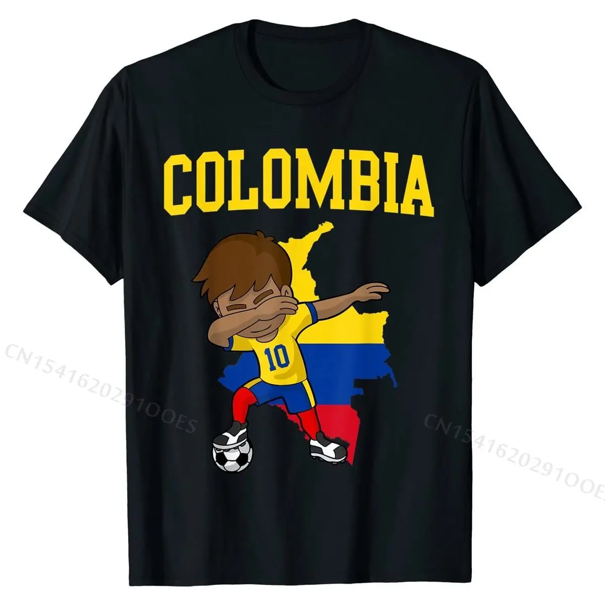 Colombia Soccer Colombian Football Dabbing T-Shirt Prevalent Mens Tshirts Cotton Tops & Tees Print