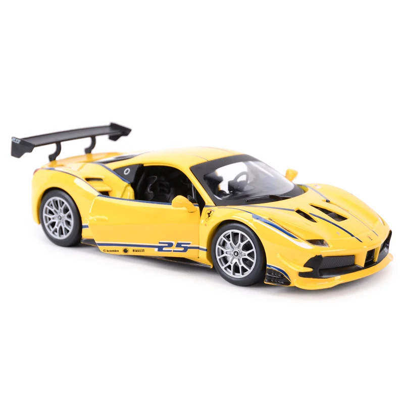 Bburago 1:24 Ferrari 488 Challenge coche deportivo estático vehículos fundidos a presión modelos coleccionables de coches de juguete