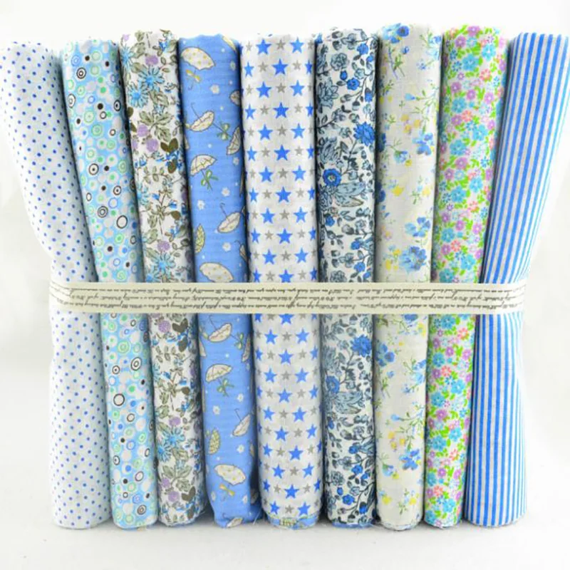 Booksew 9 Pcs/Lot 50CMx50CM Telas Cotton Fabric Telas De Algodon Para Patchwork Purple Floral Bundle Tilda DIY Craft Sewing