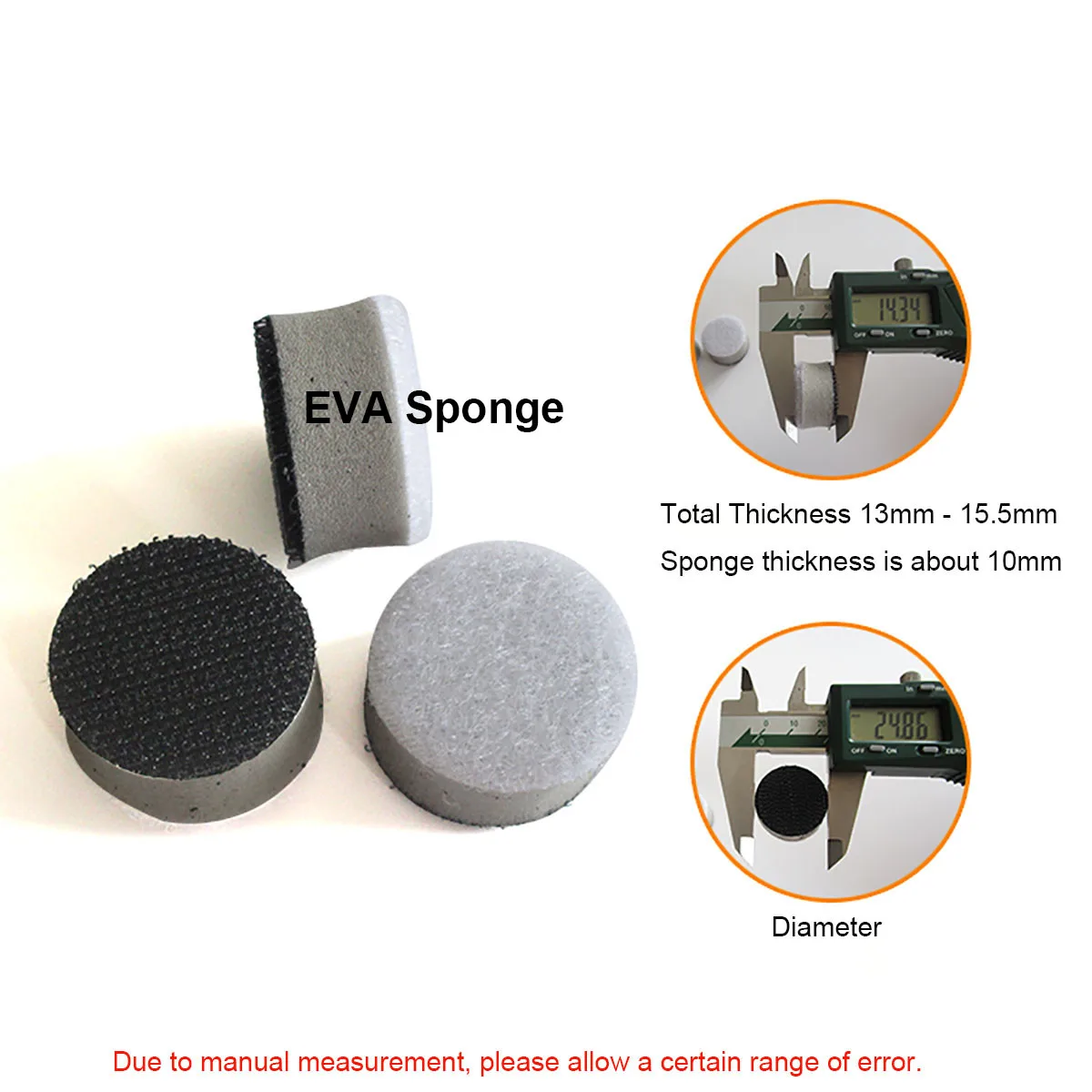 1 Inch 25mm High Density Interface Pad EVA Sponge Cushion Pad Hook Loop Sanding Discs Buffer Sponge for Uneven Surface Polishing