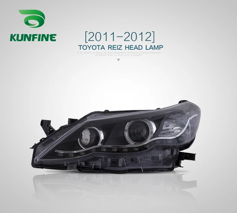 Pair Of Car Headlights For TOYOTA REIZ 2011-UP LED Head Lamp Dynamic Turn Signals DRL Day Running Light Auto Accessories