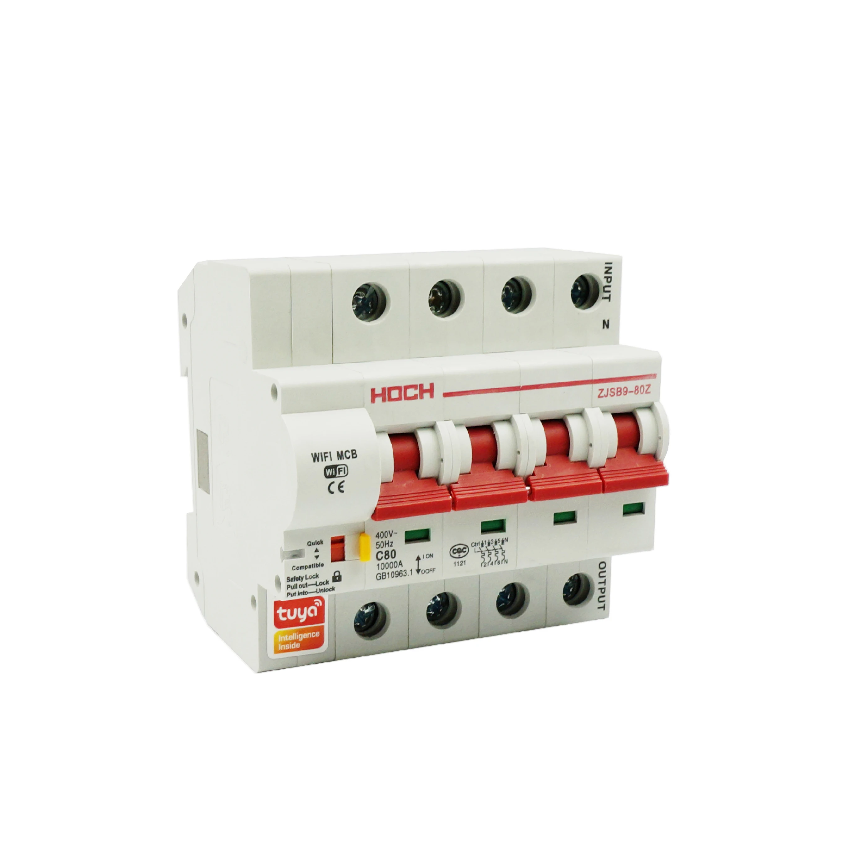 HOCH ZJSB Tuya WIFI Circuit Breaker Smart Life Timer Remote Control 1-4P Intelligent Wireless Switch Factory Free Shipping