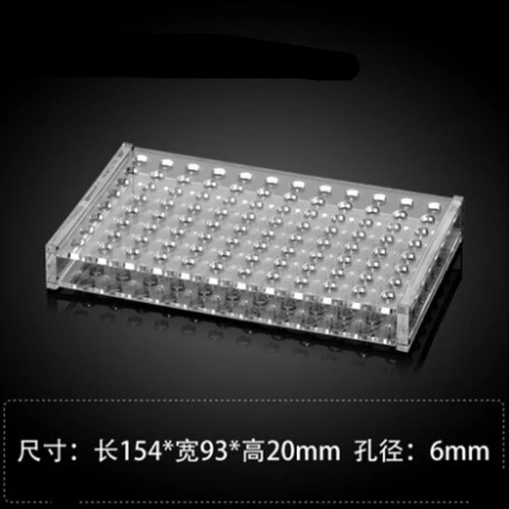 1pc 0.2ml 6mm*96 Holes Plexiglass Centrifuge tube rack stand  Acrylic Organic Glass Laboratory Equipment