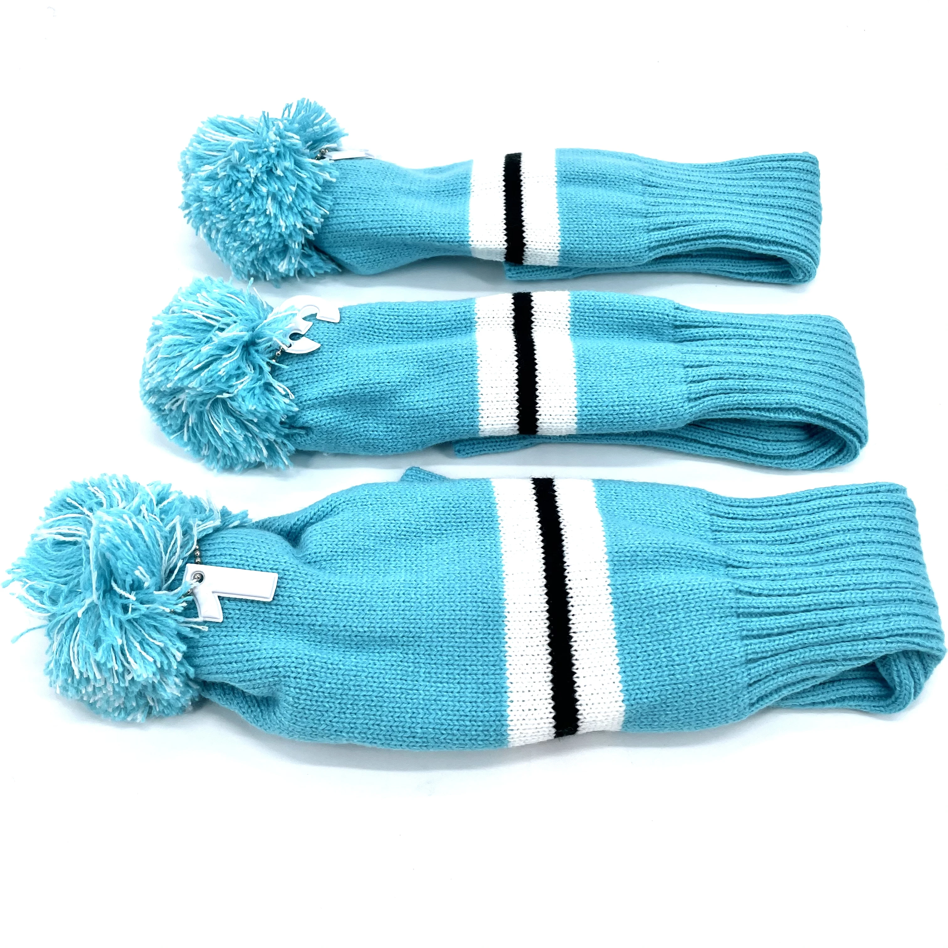Golf simple style clubs Headcover 3 Pcs/set Knitted Hybrid UT Driver Fairway Wood 1/3/5 Wood Knitting Cover