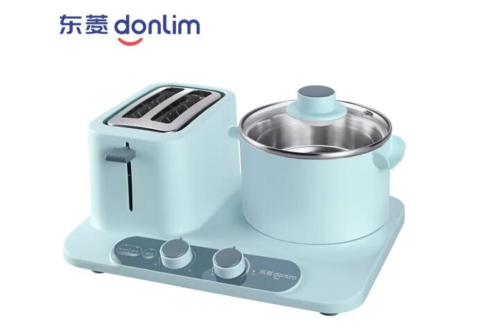 Donlim DL-3405 3in1 breakfast maker Bread machine Coffee roaster household breakfast machine Fried Eggs steamer pan 220-230-240v