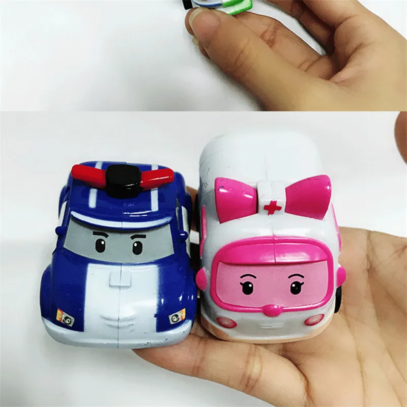 12 Cái/hộp Anime Hổ Phách Xe Xe Buýt Trường Học Taxi Con Lăn Xe Cứu Hỏa Xe Cứu Thương Trực Thăng Cảnh Sát Đồ Chơi Mô Hình Trẻ Em Quà Tặng Giáng Sinh