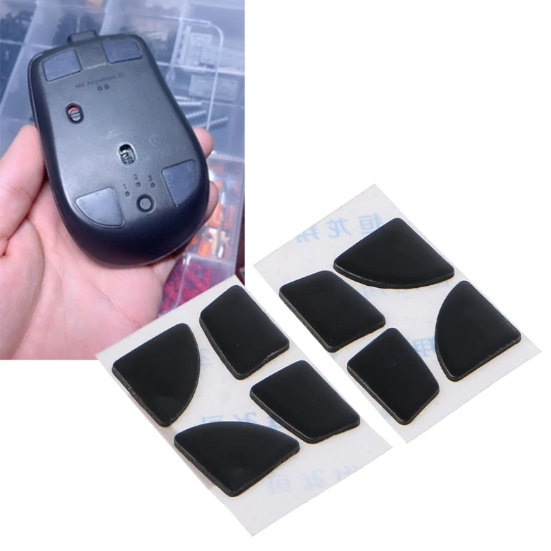 

2Sets Mouse Feet Sticker Black Mouse Skates Pads Replacement Mouse Feet For logitech MX Anywhere 2S Mouse