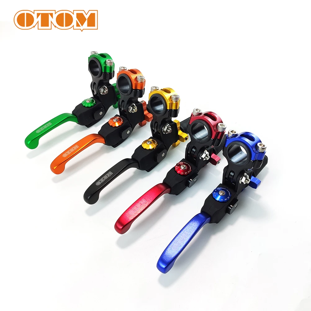 OTOM Clutch Lever Motocross Motorcycle Fall Prevention Folding 7 Gear Adjustable Handle Grip For HONDA YAMAHA KAWASAKI RMZ KTM