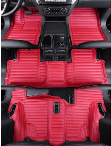 Custom special car floor mats for Mercedes Benz GLS 320 350d 400 450 500 550 7 seats 2019-2016 durable double layers car carpets