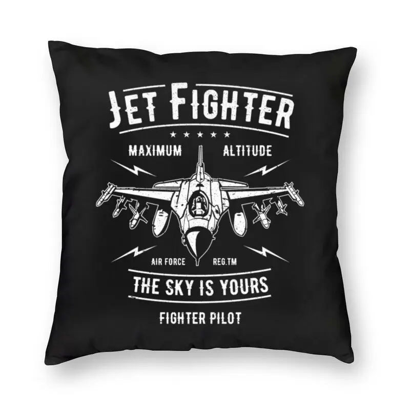 Jet Fighter Cushion Cover Two Side Printing Air Force Pilot Aviation Aviator Throw Pillow Case for Car Pillowcase Decoration