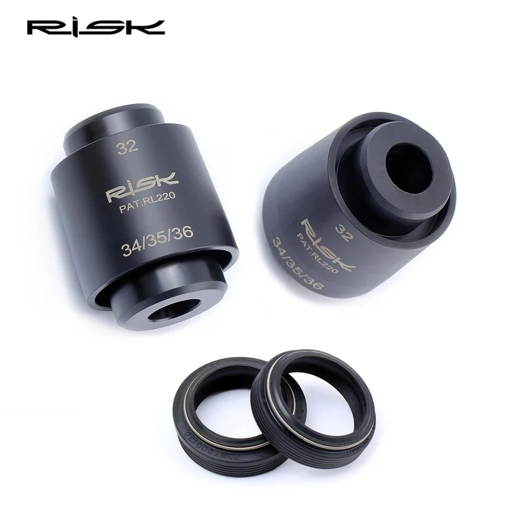 RISK Bicycle Fork Seal Driver Tool Kit Fork Seal Installation Tool for FOX 32/34/35/36mm Pipe Diameter Dual head Suspension Tool