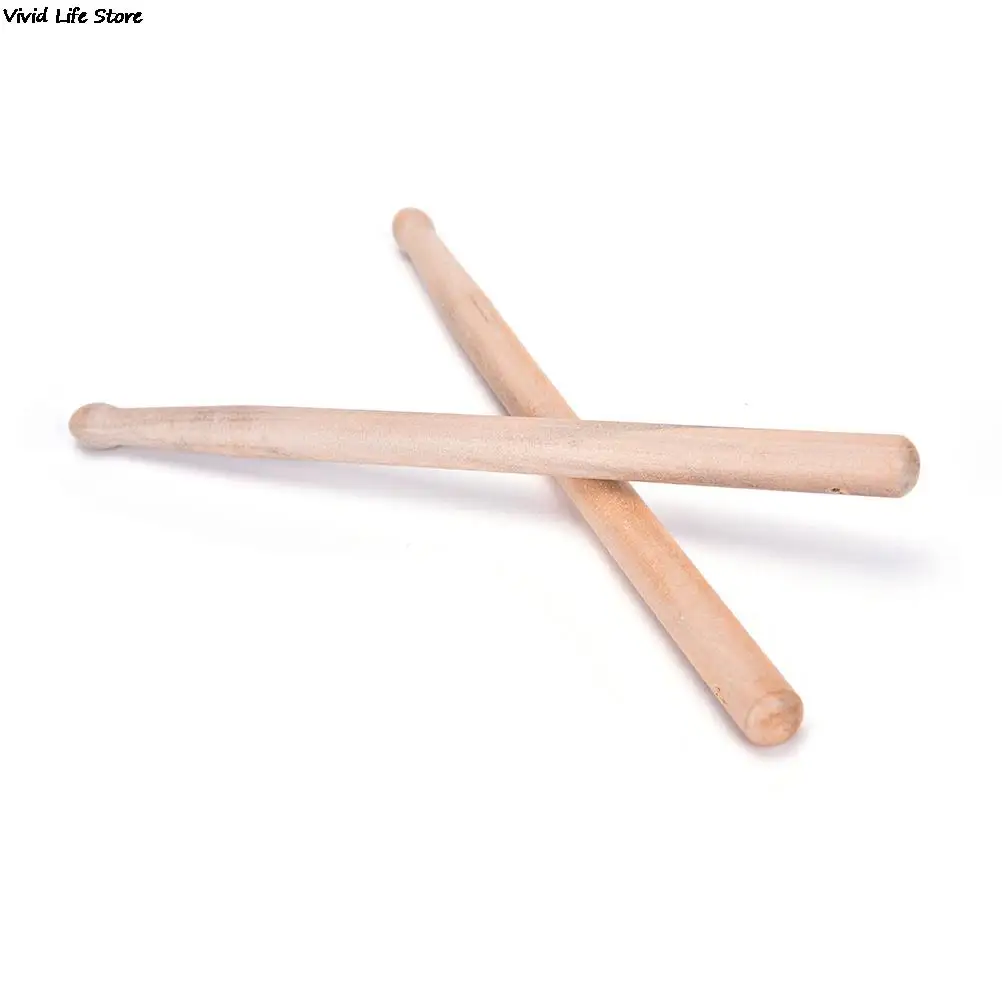 1 Pair 5A Maple Drum Sticks Wood Wooden Tip Band Musical Instrument Drumsticks High Quality