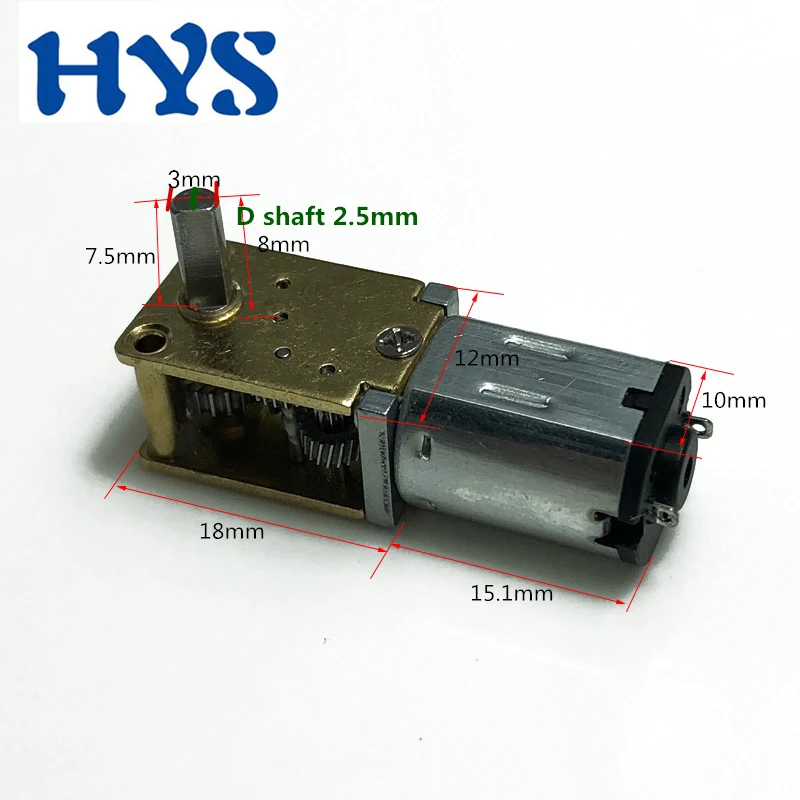 

N20 DC 3V 6V 12V Micro Gear Motor 4RPM To 361RPM Low Speed Gear Motor Electric Mini Reducer Motor Reduction Gear Motor