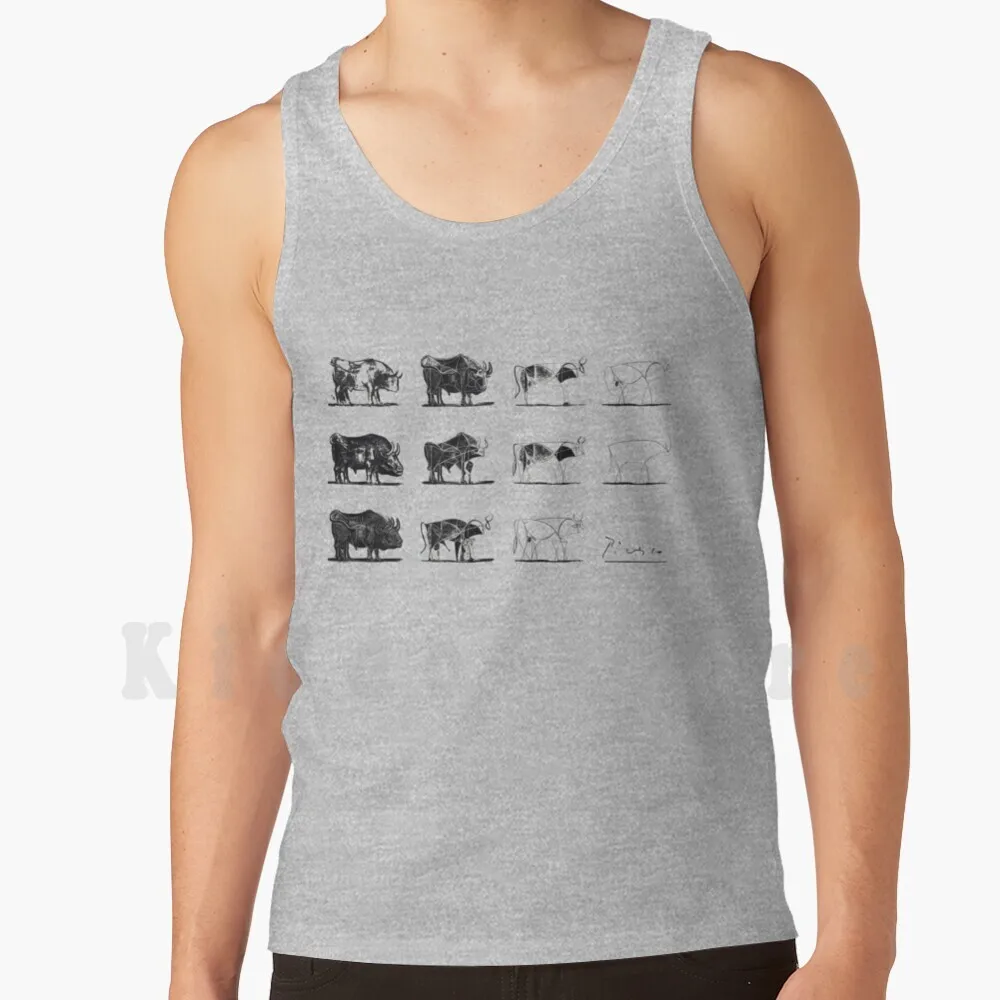 Picasso Bulls Tank Tops Vest 100% Cotton Pablo Picasso Picasso Paintings Picasso Art Picasso Painting Picasso Genius