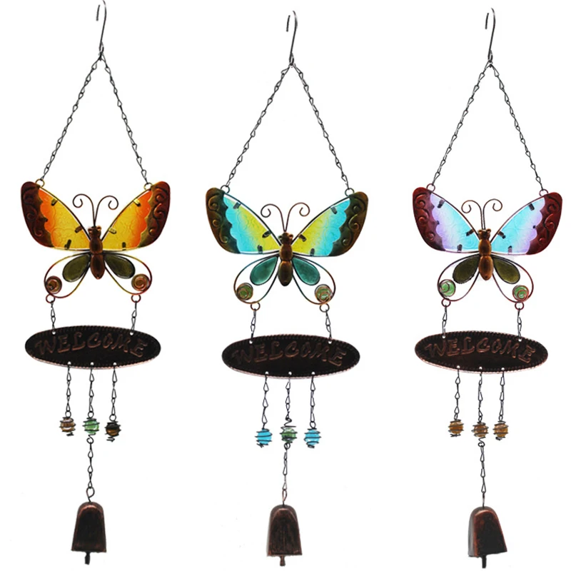 

Fashion Wind Chimes Outdoor Garden Porch Balcony Home Decoration Wind Bells Ornament Beautiful Butterfly Windchimes Room Decor