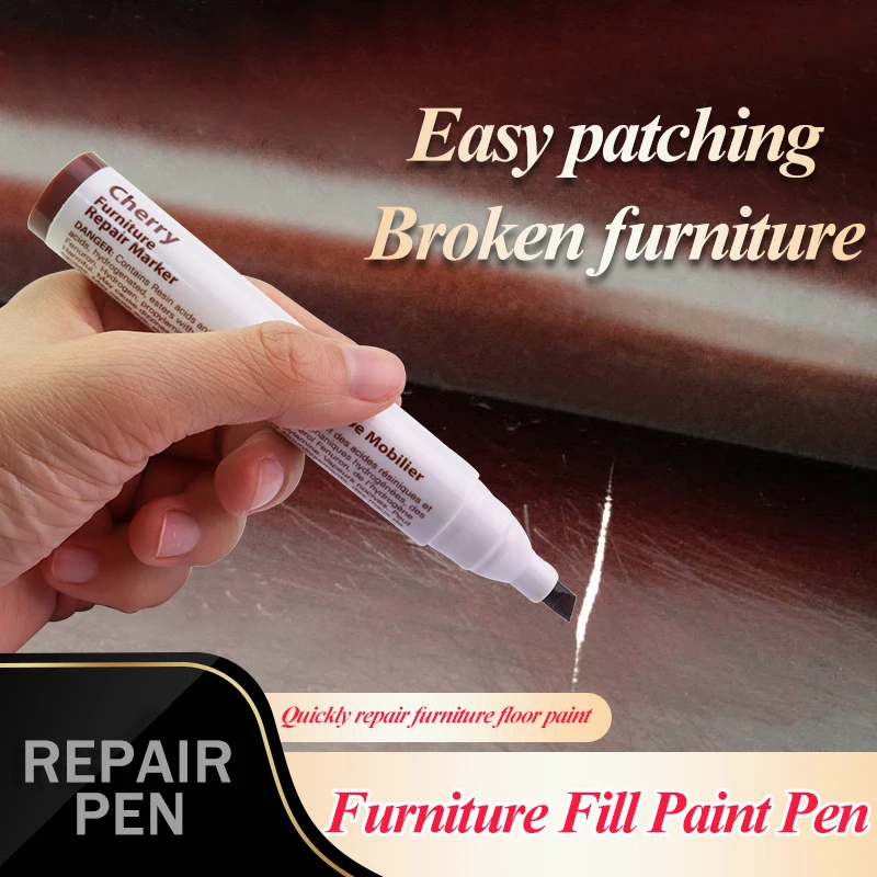 Furniture Composite Repair Pen Touch-up/Fill Paint Marker Floor/Stairs/Door/Woodenware Scratch/Patch Restore Marker&Filler Pen