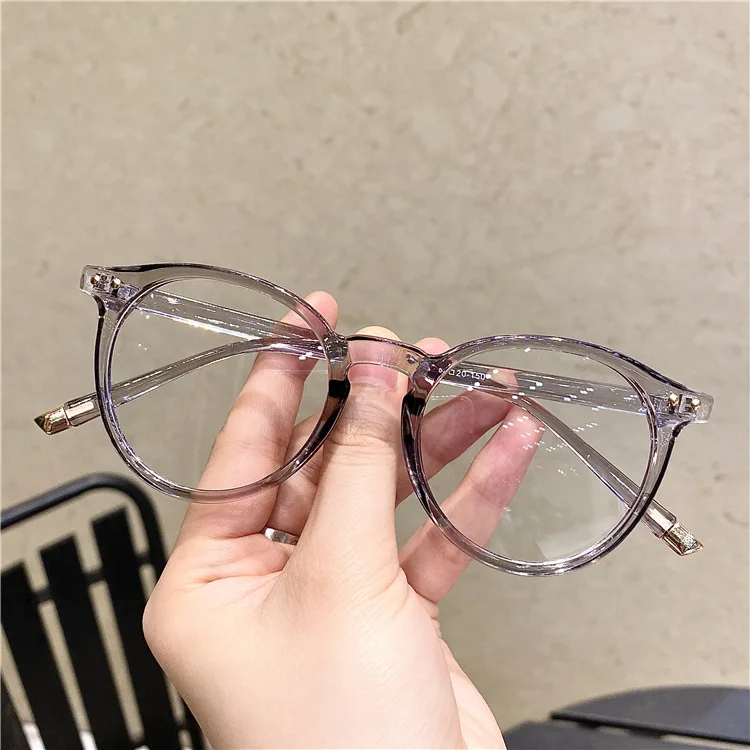 Vintage Round Optical Glasses Women Men Anti Blue Light  Eyeglasses Frame Prescription Transparent Lens Spectacle Frame Unisex