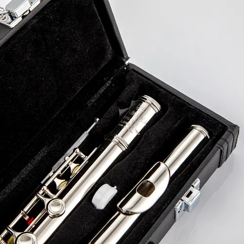 Imagen 2 del producto Flauta japonesa de FL-482Professional, instrumento Musical Chapado en plata, con estuche y accesorios, cuproníquel, llave en C, 16 agujeros