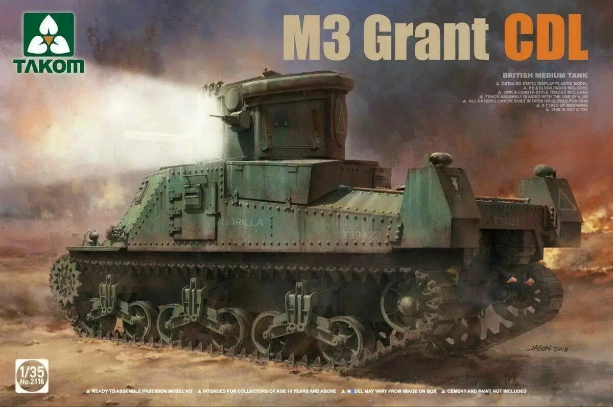 TAKOM 1/35 2116 U S Army M3 Grant CDL Model Kit