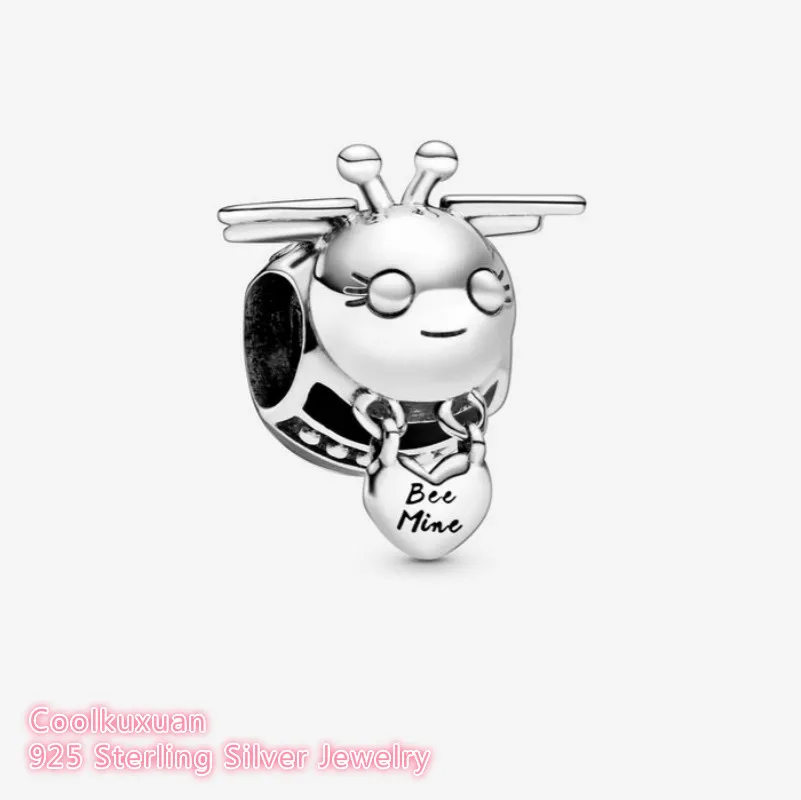 

Spring 100% 925 Sterling Silver Bee Mine Charm beads Fits Original Pandora bracelets Jewelry Making