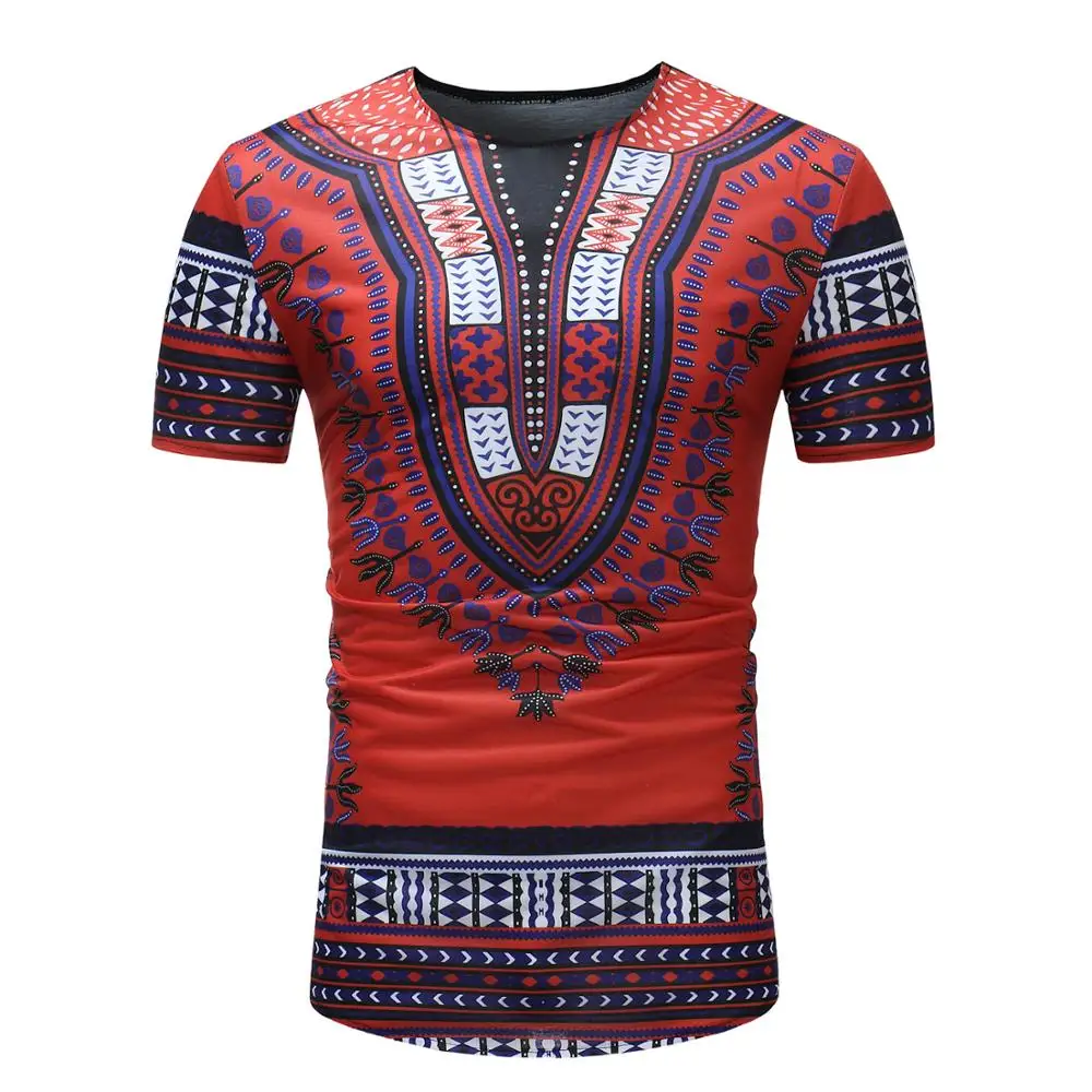 Men Dashiki T Shirt 2021 Brand New Men African Clothes Slim Fit Short Sleeve Camisetas Hombre Streetwear Casual African Clothing