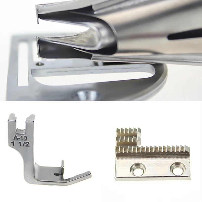 Folder A10 Roller Presser Foot Right Angle Bias Binder for Lockstitch Sewing Machine Parts Accessories Tools