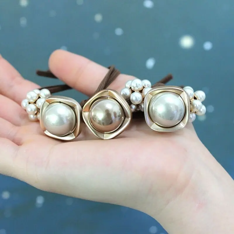 Hiasan Kepala Model Baru, Karet Gelang Mutiara, Ikat Rambut, Dasi Rambut Eropa dan Amerika, Tali Rambut Simpul, Ikatan Rambut