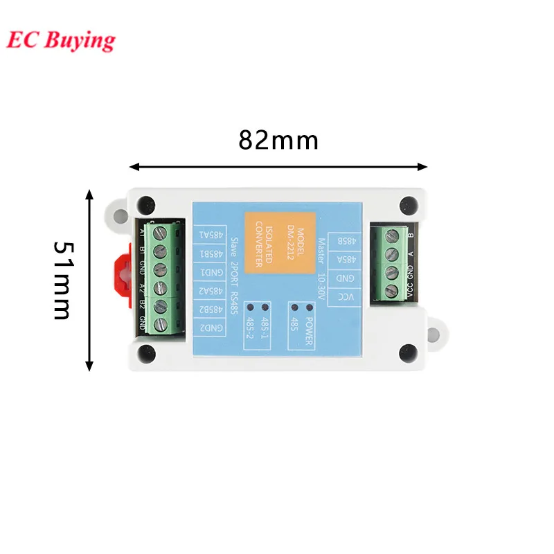2-Kanal-Wege-RS485-zu-RS485-Repeater DM-2212 Photoelektrischer Optokoppler-Isolationskonverter für die Kommunikation in Industriequalität – Detail 2