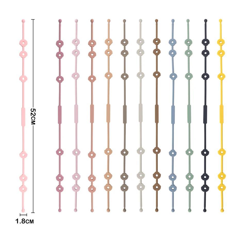 Zabawki silikonowe dla dzieci paski na gryzak Anti-lost regulowany łańcuszek do smoczka wspomaganie wózka zabezpieczająca przed upadkiem liny akcesoria dla dzieci