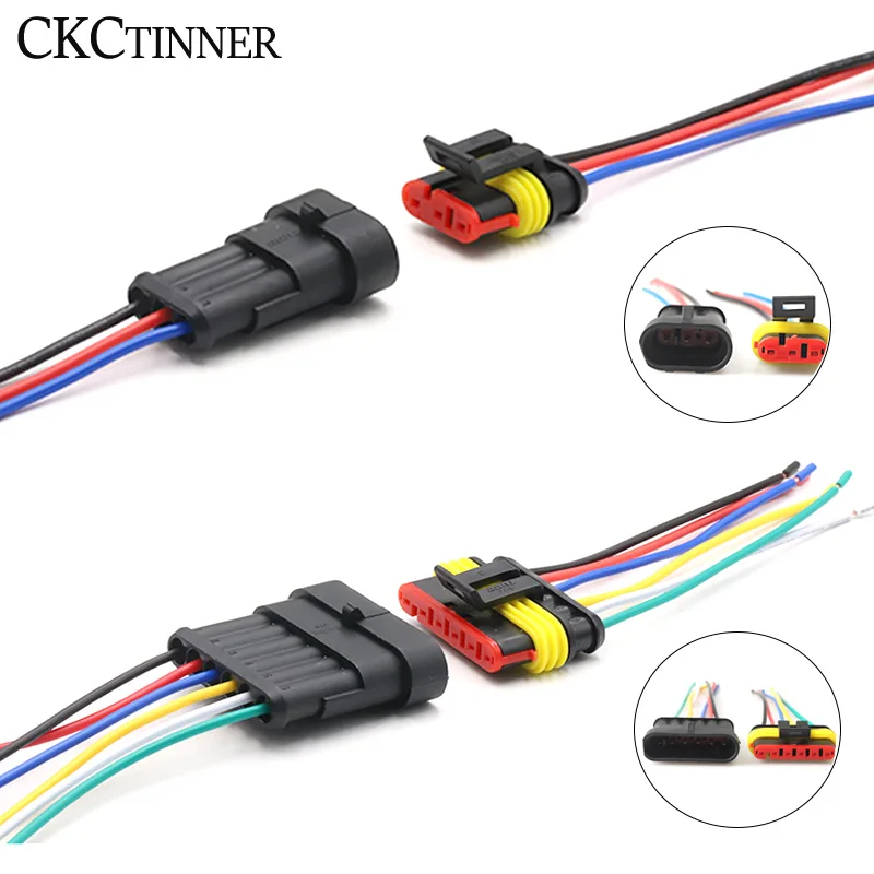 1/2/3/4/5/6P Automotive waterproof connector Female Male Waterproof Electrical Wire Cable harness connector with wire Car Plug