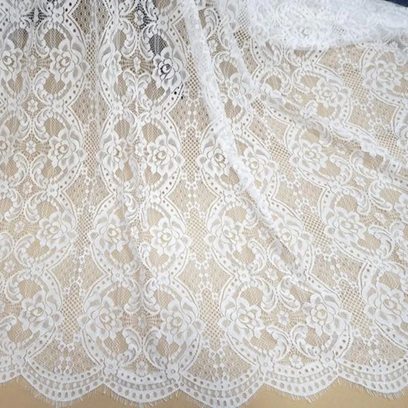 3 Yards Retro Chantilly Bridal French lace Fabric DIY Sewing Bridal Robe Boho Wedding Dress Bridesmaids Robes