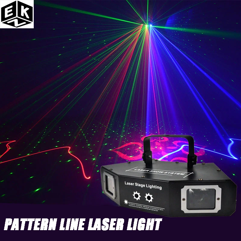 Pattern line laser light RGB beam scanning DMX512 professional high brightness DJ disco party show stage lighting