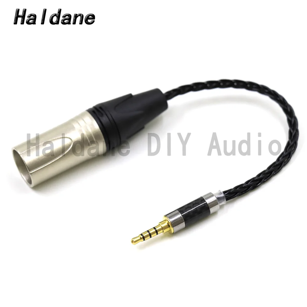 

Haldane HIFI 7N Silver Plated 3.5mm TRRS Balanced Male to 4pin XLR Balanced Male Audio Adapter Cable 3.5 to XLR Connector Cable