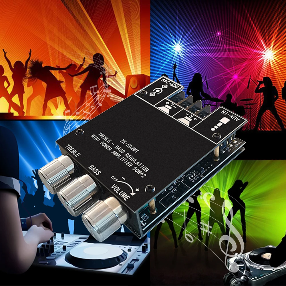 لوح مضخم صوت AIYIMA TPA3116D2 متوافق مع البلوتوث 5.0 مضخم صوت قوة صوت ستيريو مكبر صوت 2x50W