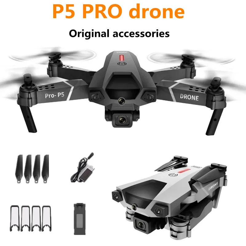 P5 PRO Baterai Drone 3.7V 1800MAH/Baling-Baling Daun Maple/P5 Suku Cadang Drone Aksesori Asli Waktu Penerbangan 15 Menit