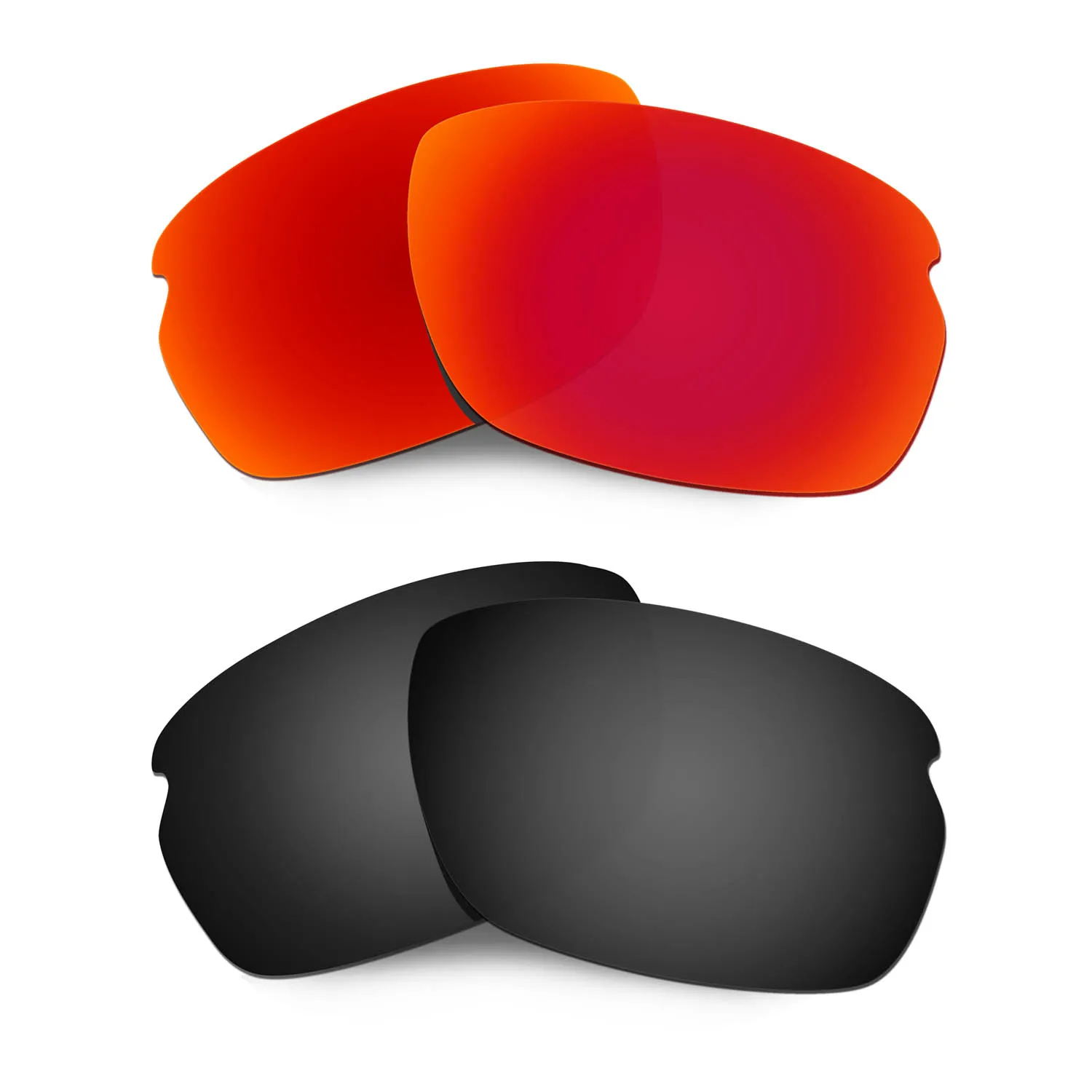 HKUCO Polarized Replacement Lenses For Carbon Shift Sunglasses Red/Black 2 Pairs