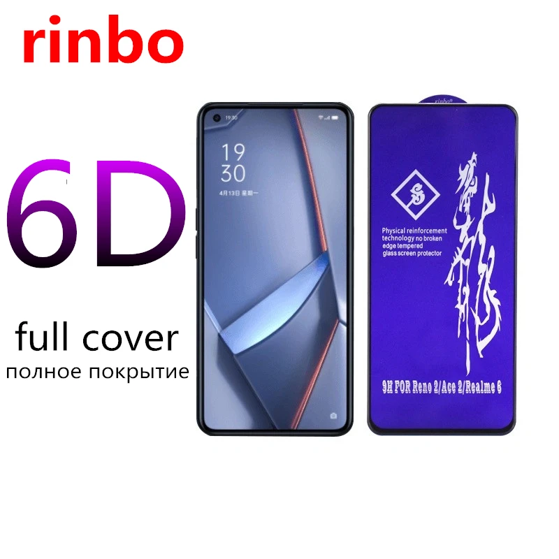 6D Tempered Glass for Oppo Realme 6 7 8 9 Pro Plus 8S 8i 9i V25 C35 R11s R15 R15X R17 K7X K9 A55S A36 A76 A96 Screen Protector