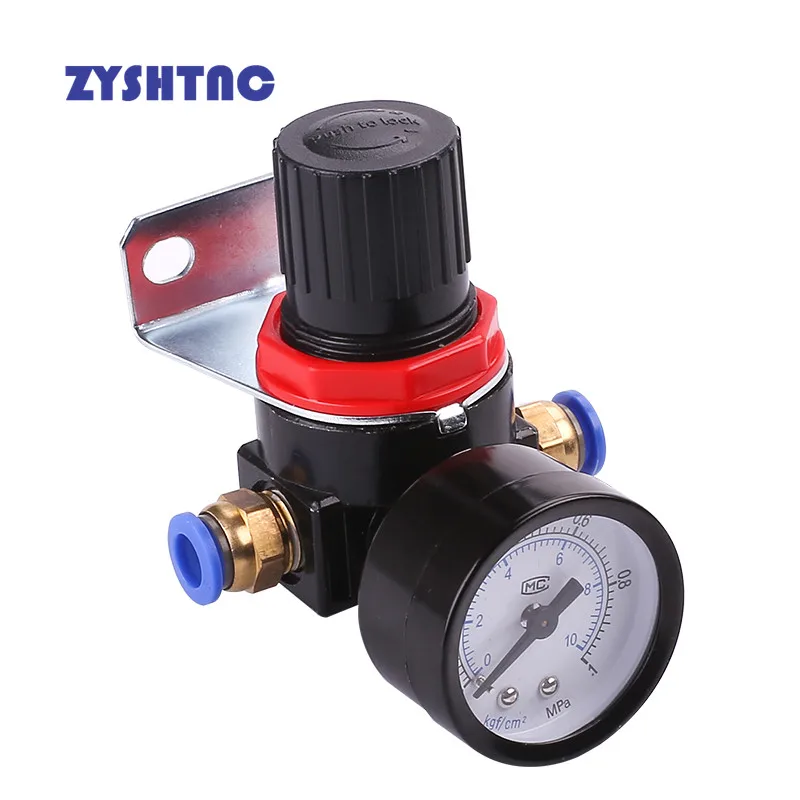 AR2000 G1/4\'\' AR2000-02 Pneumatic Mini Air Pressure Relief Control Compressor Regulator Treatment Units Valve Gauge Fitting