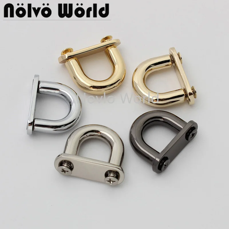 10-50 pieces 5 colors 4.0mm 17*14mm 3/8'' chrome color small U shape arch bridge for DIY chains bag connector bag accessories