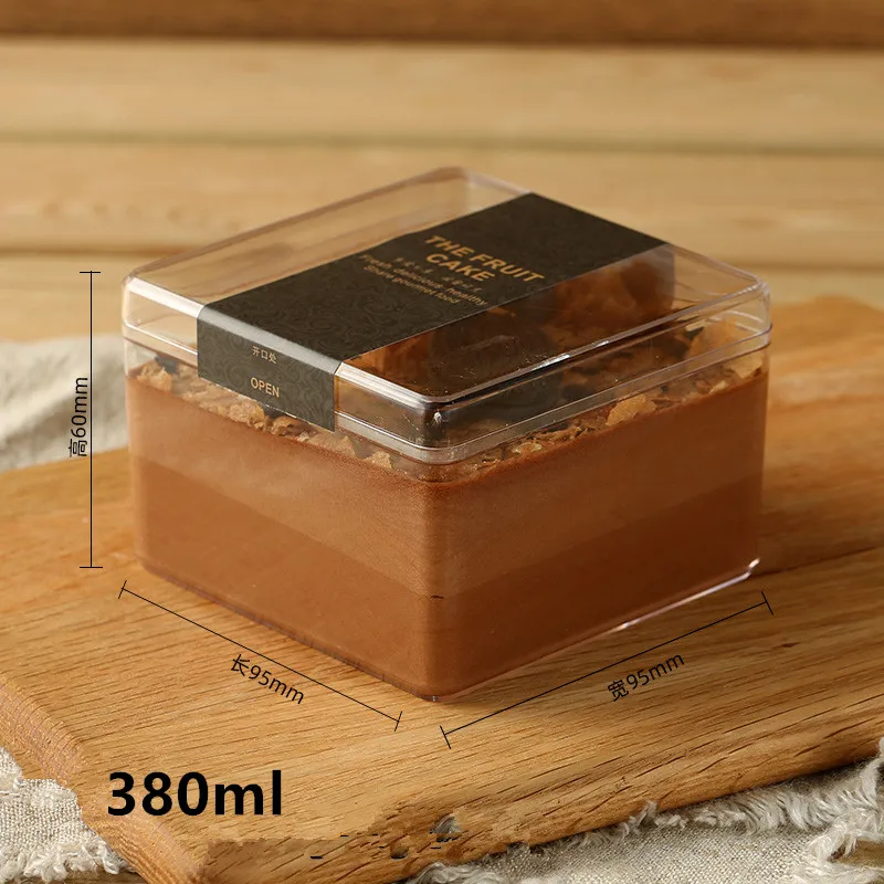 15pcs High quality tiramisu mousse cake pastry packaging boxes transparent hard plastic dessert cookies candy snack cup with lid